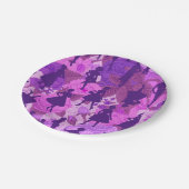 1950年代の紫のミッドセンチュリーヴィンテージシルエット女性 ペーパープレート (アングル)