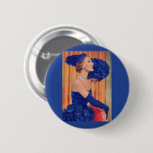 1950年代の美しい青 缶バッジ (正面&裏面)