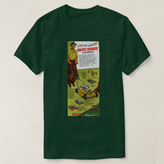 1950年代の芝刈り機 Tシャツ (デザイン正面)