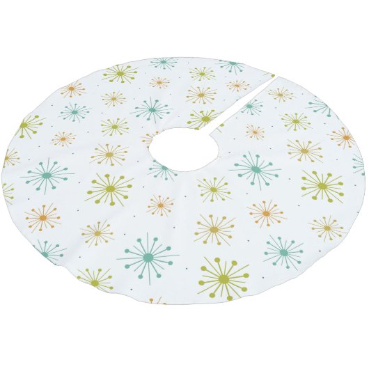 1950年代の花火スターバストミッドセンチュリー ブラッシュドポリエステルツリースカート (アングル)