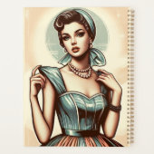 1950年代の華やかな女性ファッション、50年代のスカートギフト プランナー手帳 (裏面)
