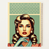 1950年代の華やかな女性ファッション、50年代のスカートギフト プランナー手帳 (裏面)