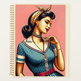 1950年代の華やかな女性ファッション、50年代のスカートギフト プランナー手帳