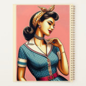 1950年代の華やかな女性ファッション、50年代のスカートギフト プランナー手帳 (裏面)