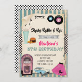 1950年代の誕生日パーティーの招待状 招待状 (正面/裏面)