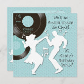 1950年代の誕生日パーティー招待状 招待状 (正面/裏面)