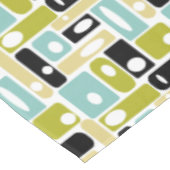 1950年代の黄色のアクアグリーン長方形ミッドセンチュリー テーブルクロス (アングル)