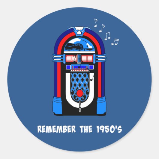 1950年代の黒い色の白い文字を思い出す ラウンドシール (正面)