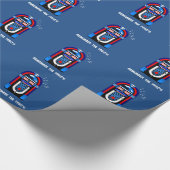 1950年代の黒い色の白い文字を思い出す ラッピングペーパー (角)