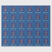 1950年代の黒い色の白い文字を思い出す ラッピングペーパー (フラット)