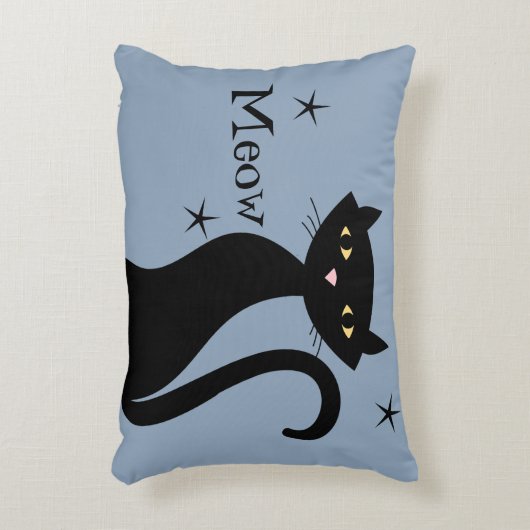 1950年代の黒猫 アクセントクッション (正面(垂直))