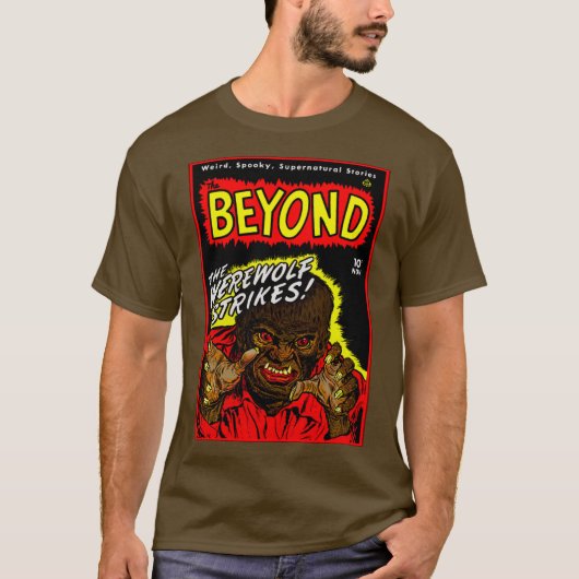 1950年代の「BEYOND」ホラー漫画Tシャツ Tシャツ (正面)