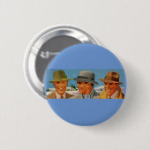 1950年代のfedora着用トリオ 缶バッジ (正面&裏面)