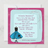 1950年代をテーマにした誕生日パーティー 招待状 (裏面)