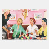 1950年代アフタヌーンティーヴィンテージアート ラッピングペーパーシート (正面3)