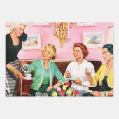 1950年代アフタヌーンティーヴィンテージアート ラッピングペーパーシート (正面)