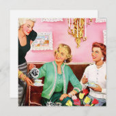 1950年代アフタヌーンティー招待状 サンキューカード (正面/裏面)