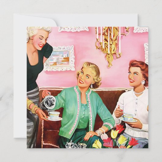 1950年代アフタヌーンティー招待状 サンキューカード (正面)