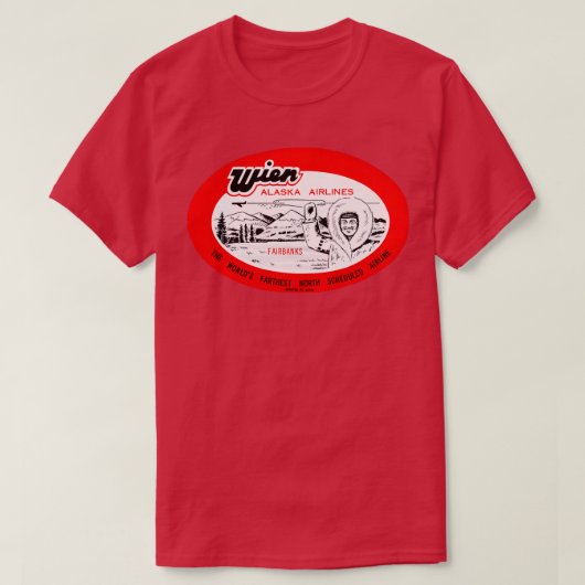 1950年代ウィーンアラスカ航空 Tシャツ (デザイン正面)