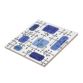 1950年代エームズエラアートクロスヘアカラー白い青 タイル (側面)