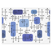 1950年代エームズエラアートクロスヘアカラー白い青 テーブルクロス (正面(横))