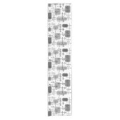 1950年代エームズエラアートクロスヘアグレー ショートテーブルランナー (正面)