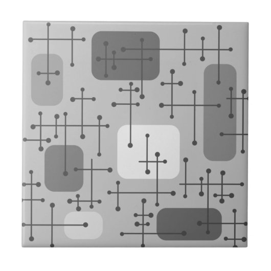 1950年代エームズエラアートクロスヘアグレー タイル (正面)