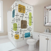 1950年代エームズエラアートクロスヘアスタイル シャワーカーテン (インサイチュ)