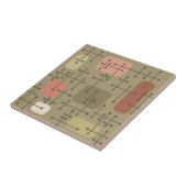 1950年代エームズエラアートクロスヘアボタニカル タイル (側面)
