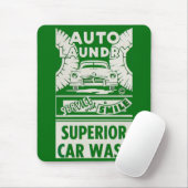 1950年代オートランドリー洗車広告 マウスパッド (マウス)