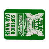 1950年代オートランドリー洗車広告 マグネット (横)