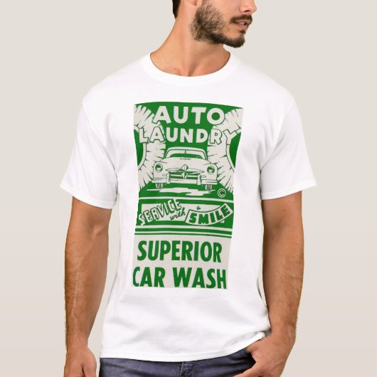 1950年代オートランドリー洗車広告 Tシャツ (正面)
