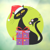 1950年代クリスマスブラックキャットブラックマウス ウィンドウサイン (シート3)