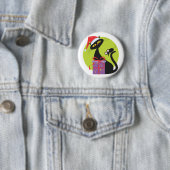 1950年代クリスマスブラックキャットブラックマウス 缶バッジ (インサイチュ)