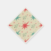 1950年代クリスマスレトロ スタンダードカクテルナプキン (角)