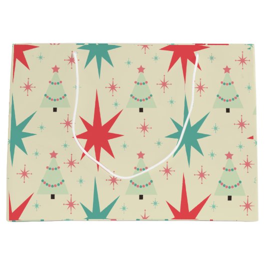 1950年代クリスマスレトロ ラージペーパーバッグ (正面)