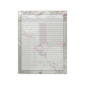 1950年代グレーとワインレトロミッドセンチュリーパターン ノートパッド (回転)