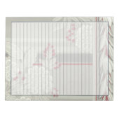 1950年代グレーとワインレトロミッドセンチュリーパターン ノートパッド (正面)