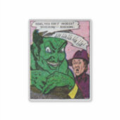 1950年代ゴールデンエイジホラー漫画 |怖いレトロ漫画 シール (正面)