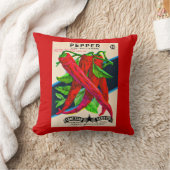 1950年代シードパケットカイエンペッパープリント クッション (ブランケット)