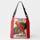 1950年代シードパケットカイエンペッパープリント クロスボディバッグ (正面)