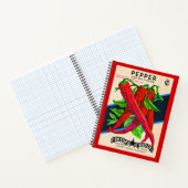 1950年代シードパケットカイエンペッパープリント ノートブック (内部)