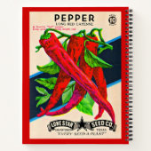 1950年代シードパケットカイエンペッパープリント ノートブック (裏面)