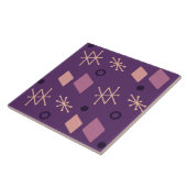 1950年代ジオメトリック抽象芸術アートパープル タイル (側面)