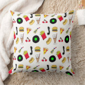 1950年代スタイルダイナーフードノスタルジック クッション (ブランケット)