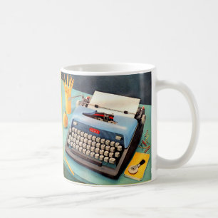 1950年代タイプライター広告イメージ コーヒーマグカップ