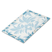 1950年代ターコイズレトロミッドセンチュリーフローラデザイン ノートパッド (アングル)