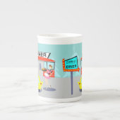 1950年代ダイナーボーン中国マグ ボーンチャイナマグカップ (正面)