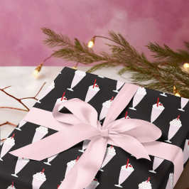 1950年代ダイナーミルクシェイクパターン ラッピングペーパー