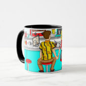 1950年代ダイナー | Couple Holding Hands マグカップ (正面左)